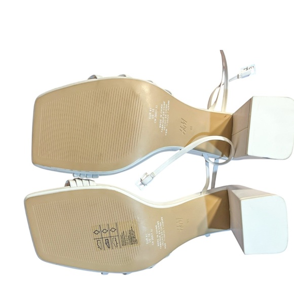 H&M White Strappy Block Heel Sandals - Picture 8 of 8